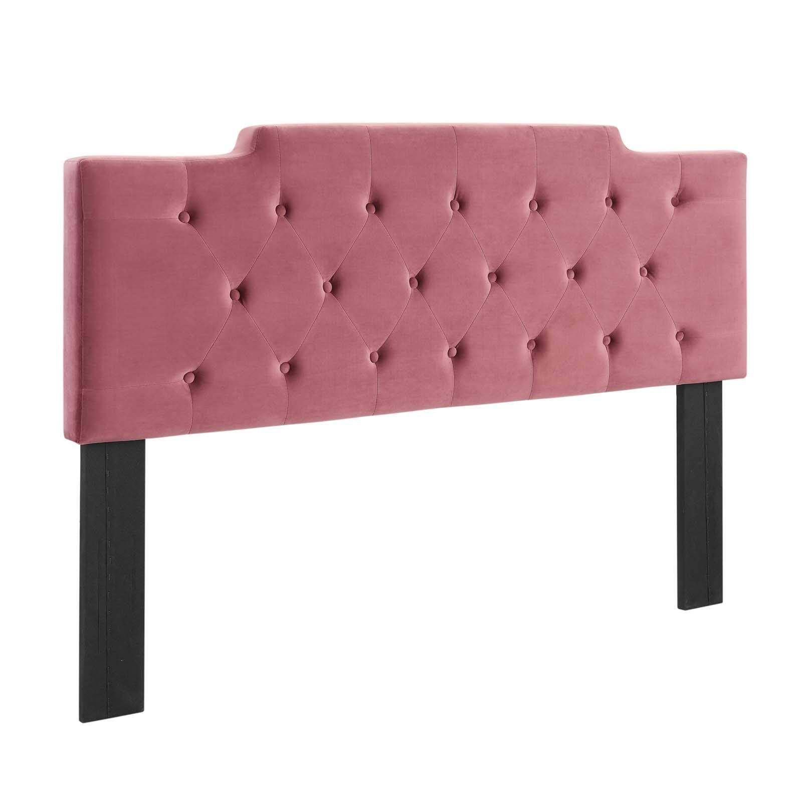 Modway Mod-6186-Dus Juliet Tufted King/California King Performance Velvet Headboard, Dusty Rose